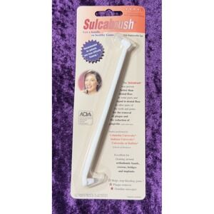 Sulcabrush Healthy Gums Dental Oral Cleaning Gum Brush Vtg WHITE Sealed New